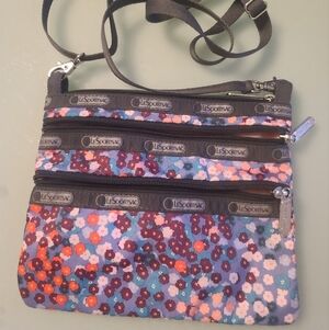 Lesportsac Floral Crossbody Bag in Blue, Purple, Pink